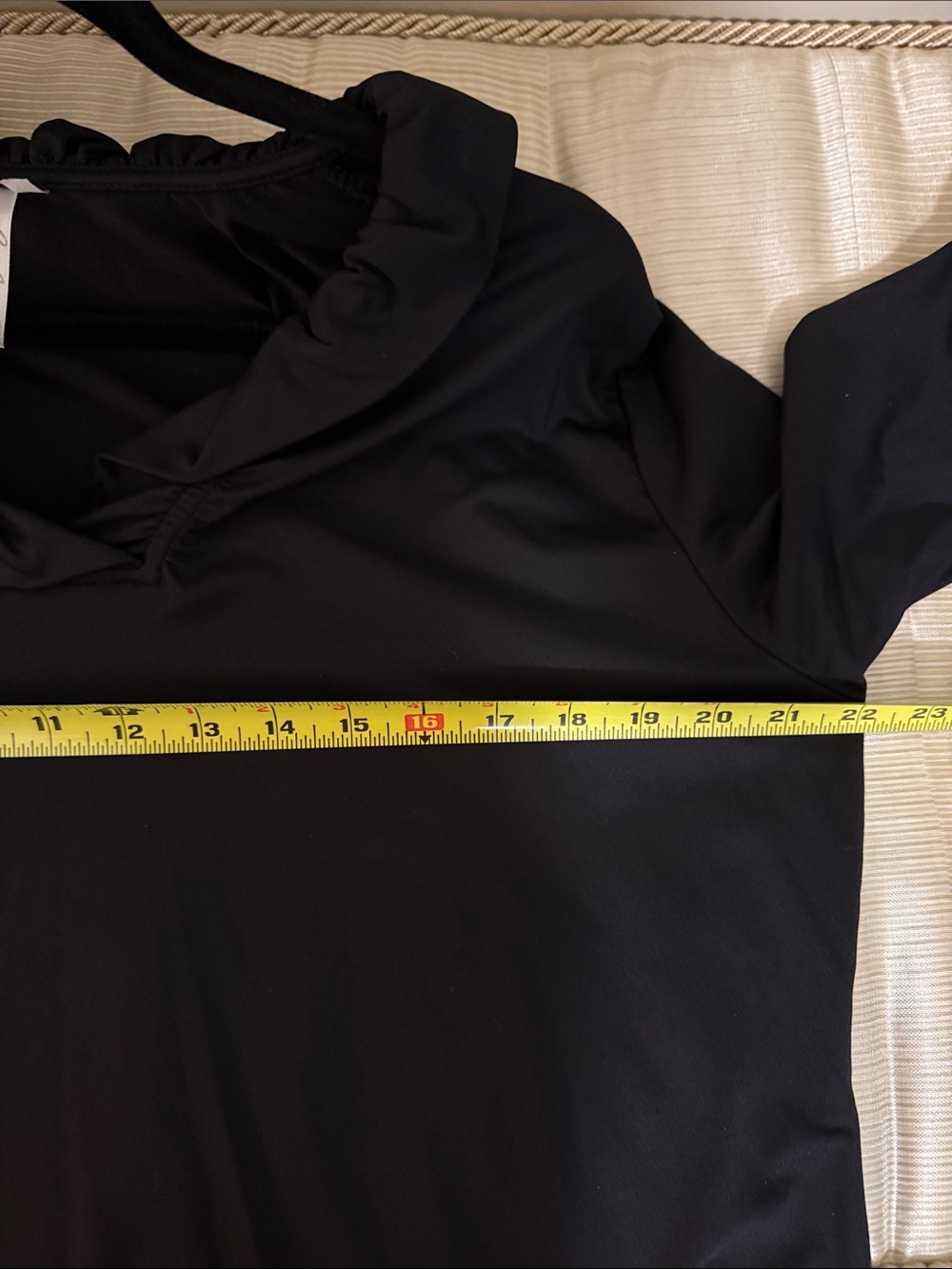 Lulu-B Black Ruffle Collar Long Sleeve Top - Picture 4 of 6